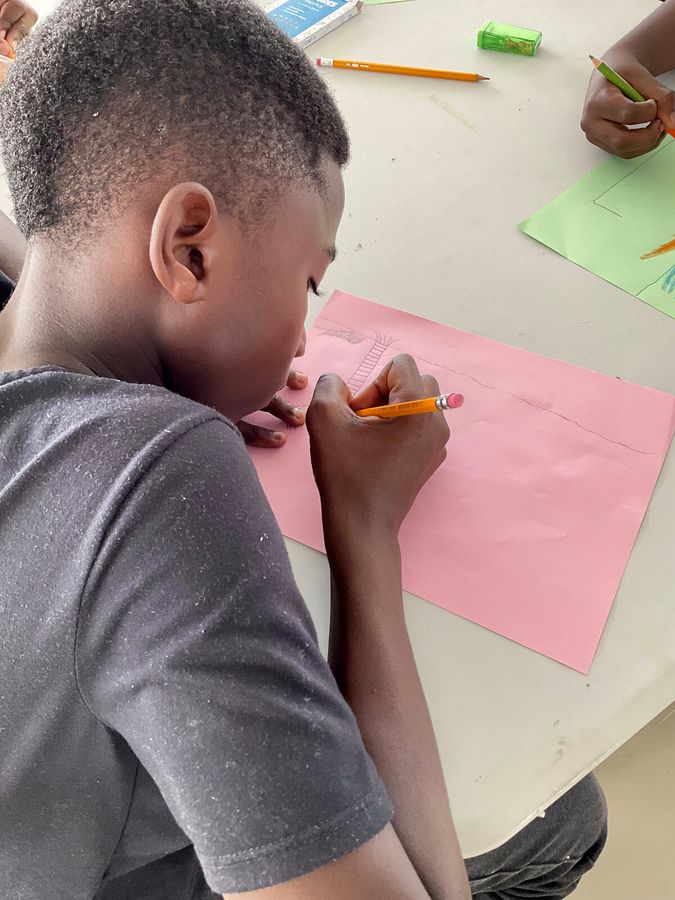 Escritura de rimas en el taller de Guapi