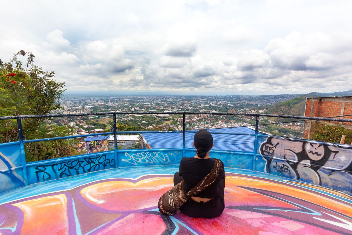 El mirador de Siloé, sobre Cali.