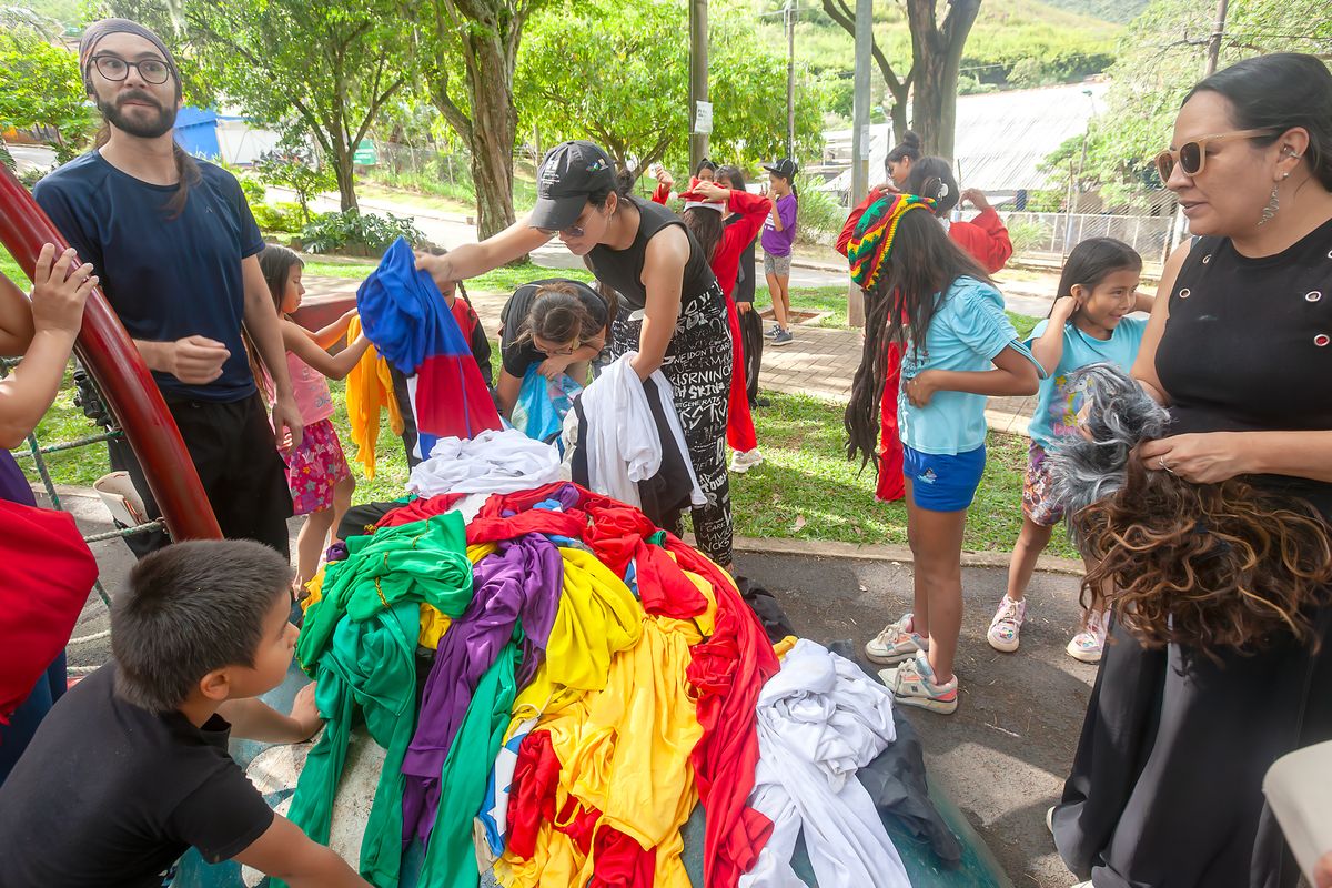 Preparación del carnaval.